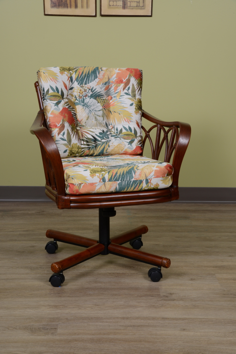 Cuba Tilt Swivel Caster Chair - Sienna Finish - Alexander & Sheridan ...