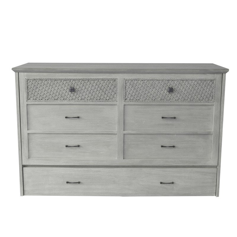 Kona Queen Size Wooden Murphy Bed in RWD Finish with Rattan