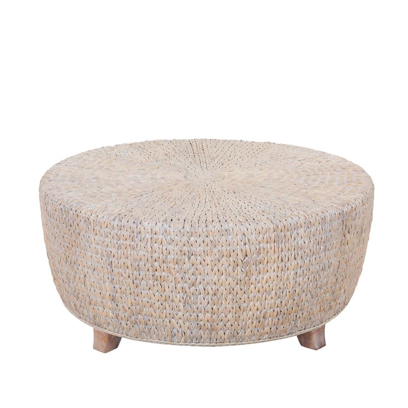 KEY029-WL-large-round-cocktail-table-wicker-rattan-with-glass-top