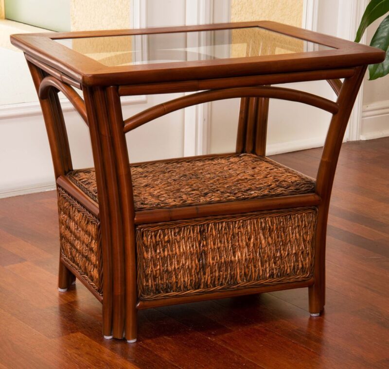 PAN021-SI-tropical-woven-end-table-with-glass-top