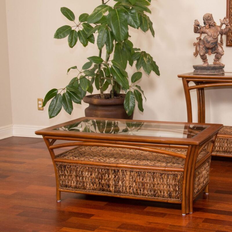 PAN022-SI-Rattan-woven-coffee-table-with-glass-top