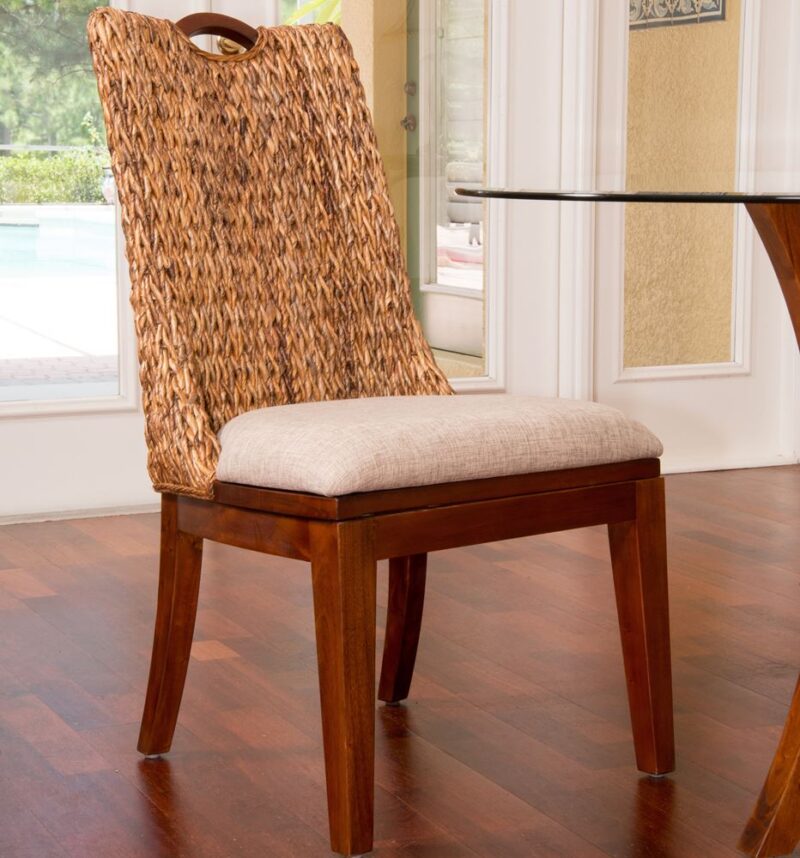 BLZ001-SI-Rawhide-binding-wicker-dining-chair