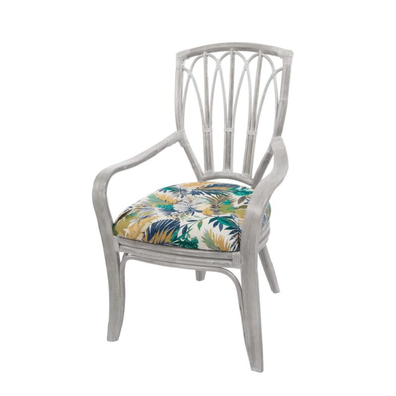 CUB002-RWD-Wicker-rattan-light-gray-arm-dining-chair