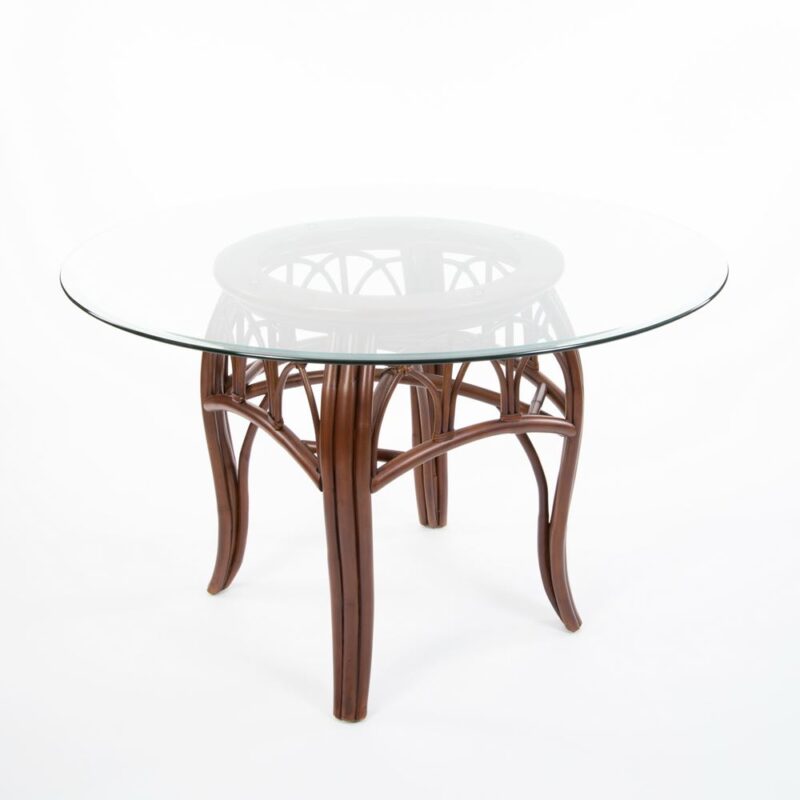 CUB012-SI-rattan-brown-dining-table-with-glass-top