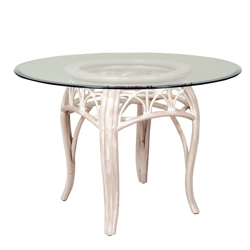 CUB012-WL-Rattan-dining-table-with-glass-top