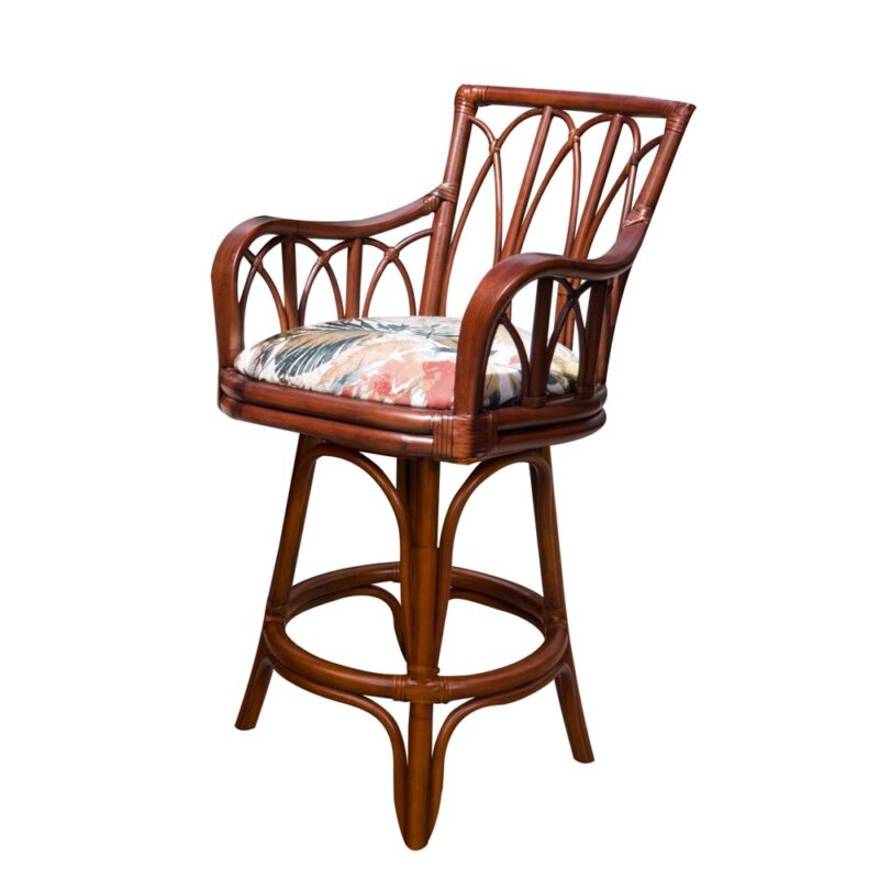 CUB10124-SI-24-inches-rattan-arm-barstool