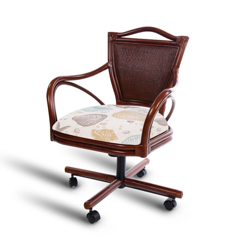 SER011-SI-tilt-swivel-rattan-with-castor-dining-chair